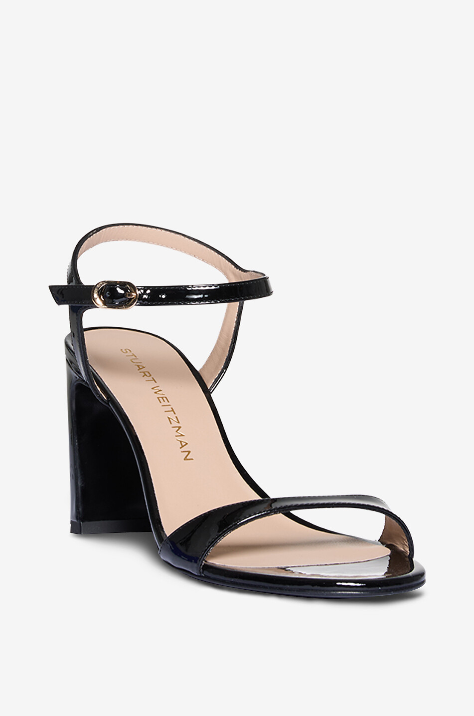 STUART WEITZMAN Lackleder-Sandalen mit Absatz Babette 85 Damen SCHWARZ 1
