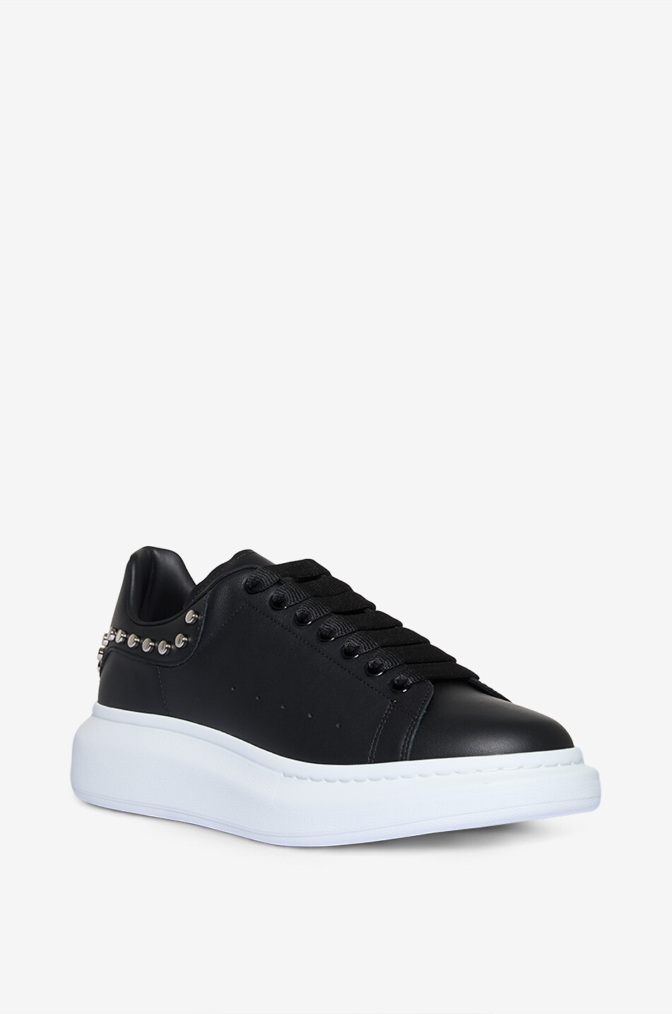 ALEXANDER McQUEEN Glattleder-Sneakers mit Nieten Oversized Herren SCHWARZ 1