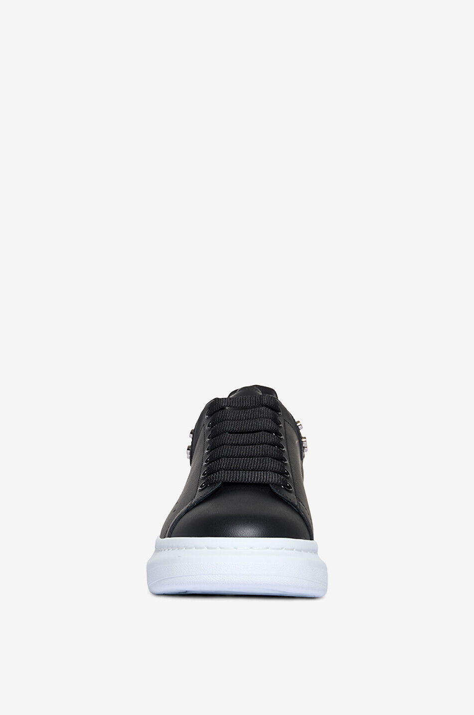 ALEXANDER McQUEEN Glattleder-Sneakers mit Nieten Oversized Herren SCHWARZ 2