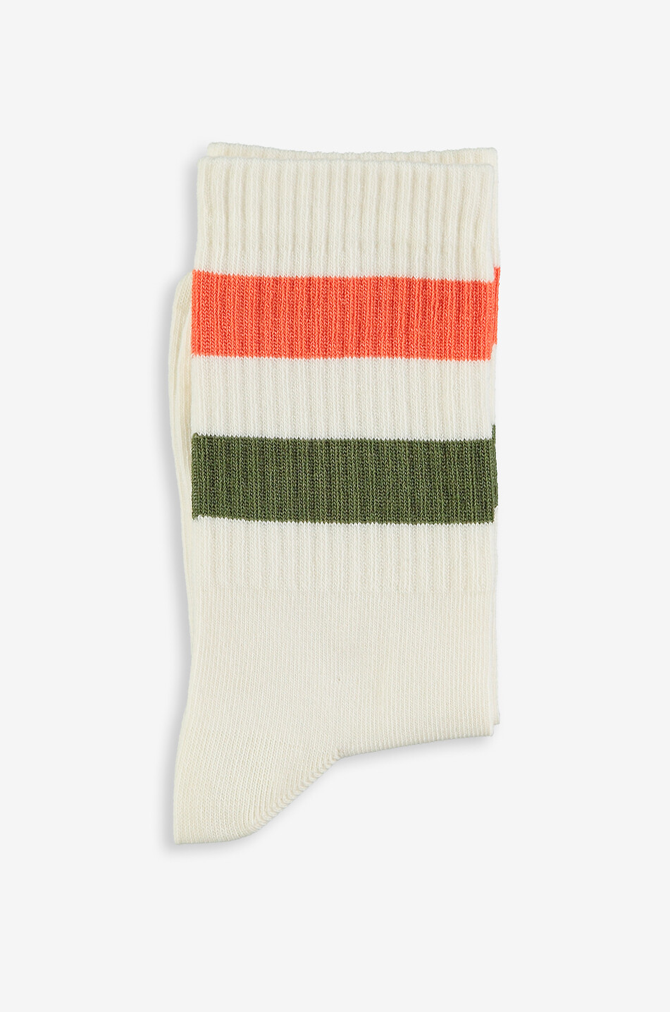 PIUPIUCHICK Chaussettes de tennis à rayures enfant Unisexe BLANC CASSE 2