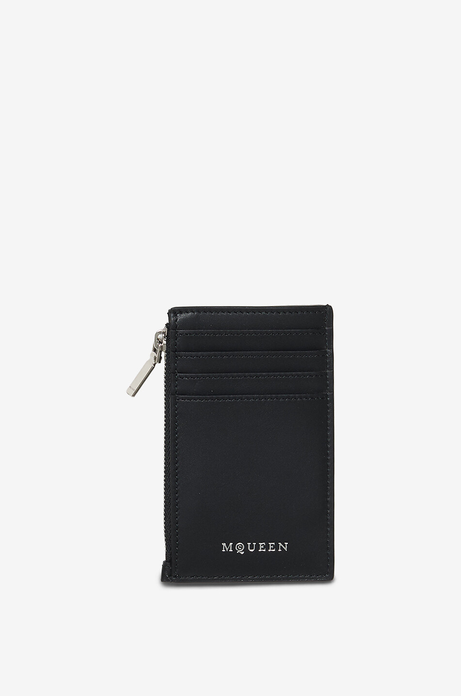 ALEXANDER McQUEEN Glattleder-Kartenetui mit Reissverschluss Skull Herren SCHWARZ 1