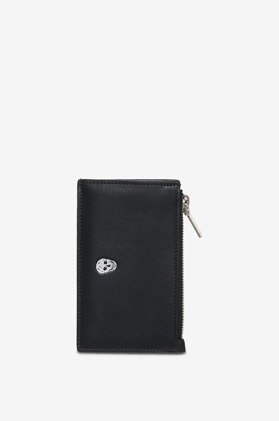 ALEXANDER McQUEEN Glattleder-Kartenetui mit Reissverschluss Skull Herren SCHWARZ 2