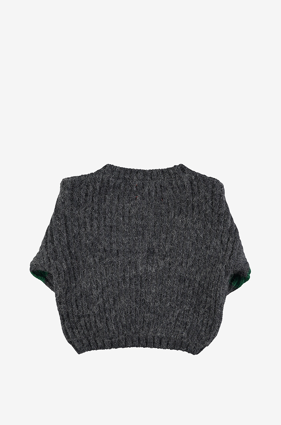 PIUPIUCHICK Pull côtelé en alpaga à rayures enfant Unisexe GRIS FONCÉ 2