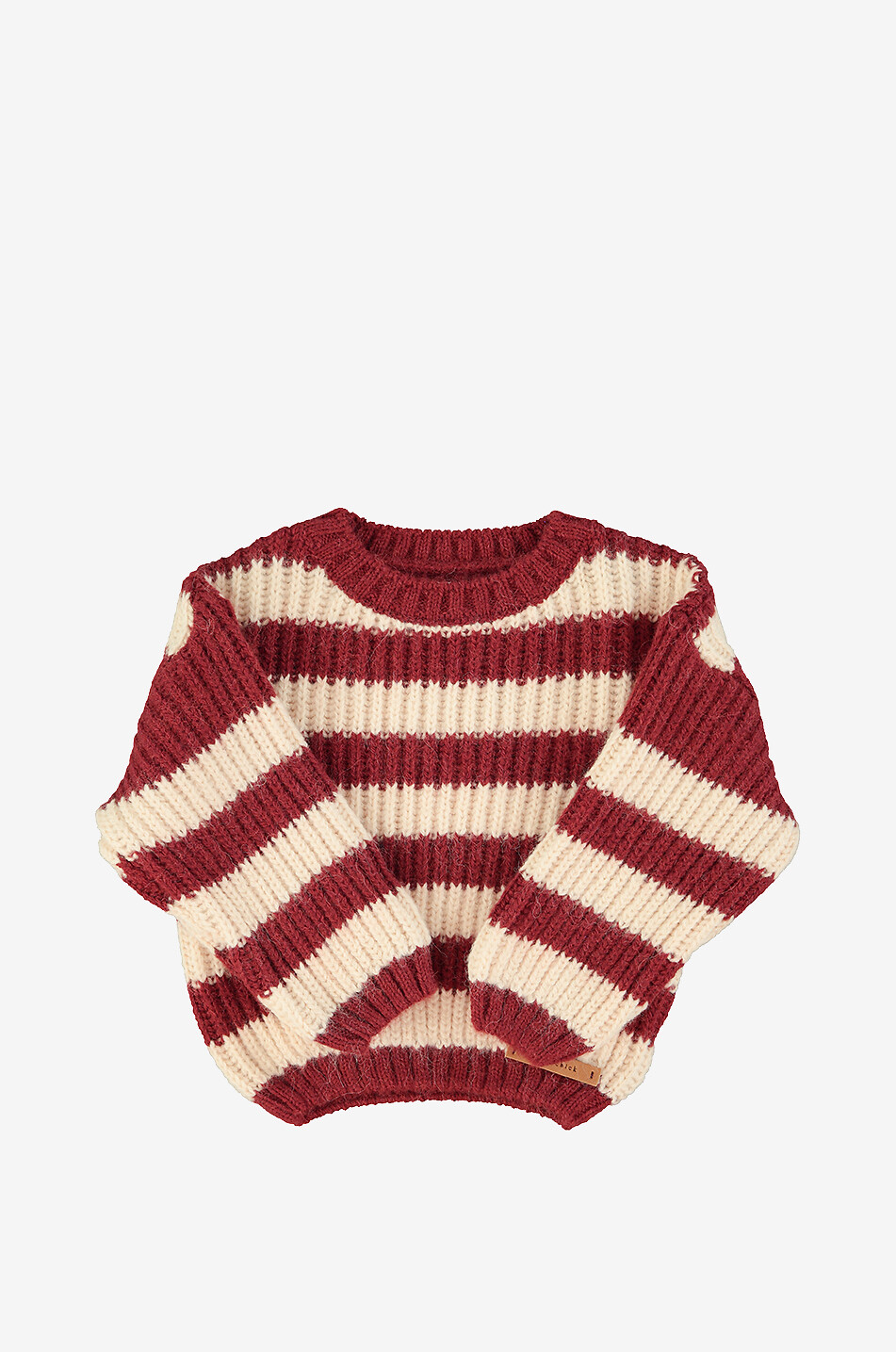 Pull côtelé rayé en alpaga mélangé enfant