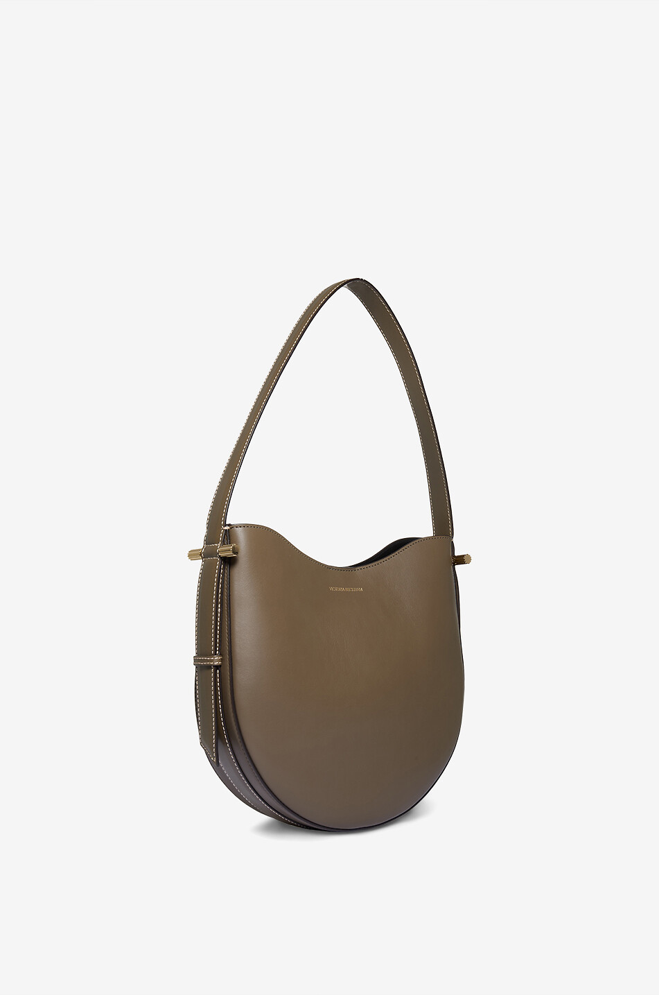 VICTORIA BECKHAM Dia Medium smooth calfskin leather hobo bag Women KHAKI 2