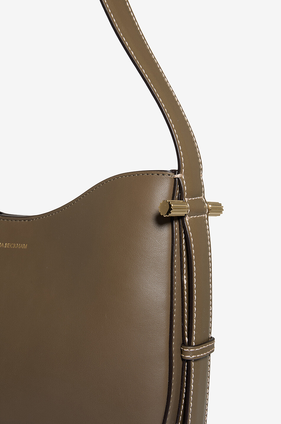 VICTORIA BECKHAM Dia Medium smooth calfskin leather hobo bag Women KHAKI 5