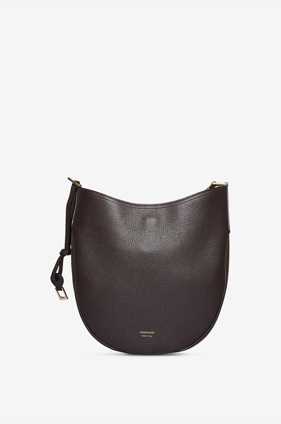 SALVATORE FERRAGAMO Smile Medium grained leather hobo bag Women BLACK 1