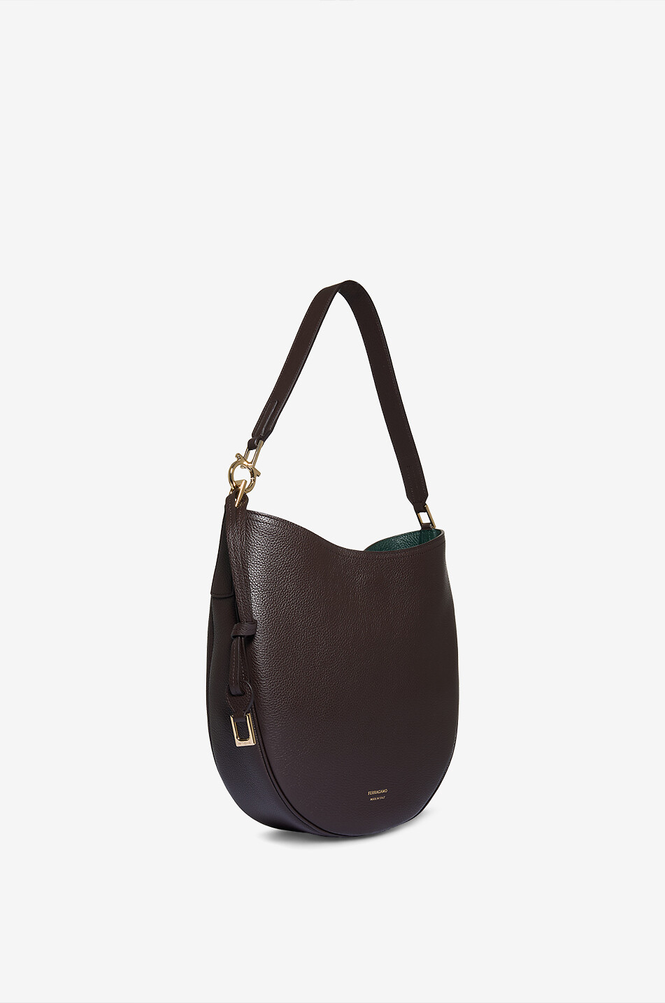 SALVATORE FERRAGAMO Smile Medium grained leather hobo bag Women BLACK 2