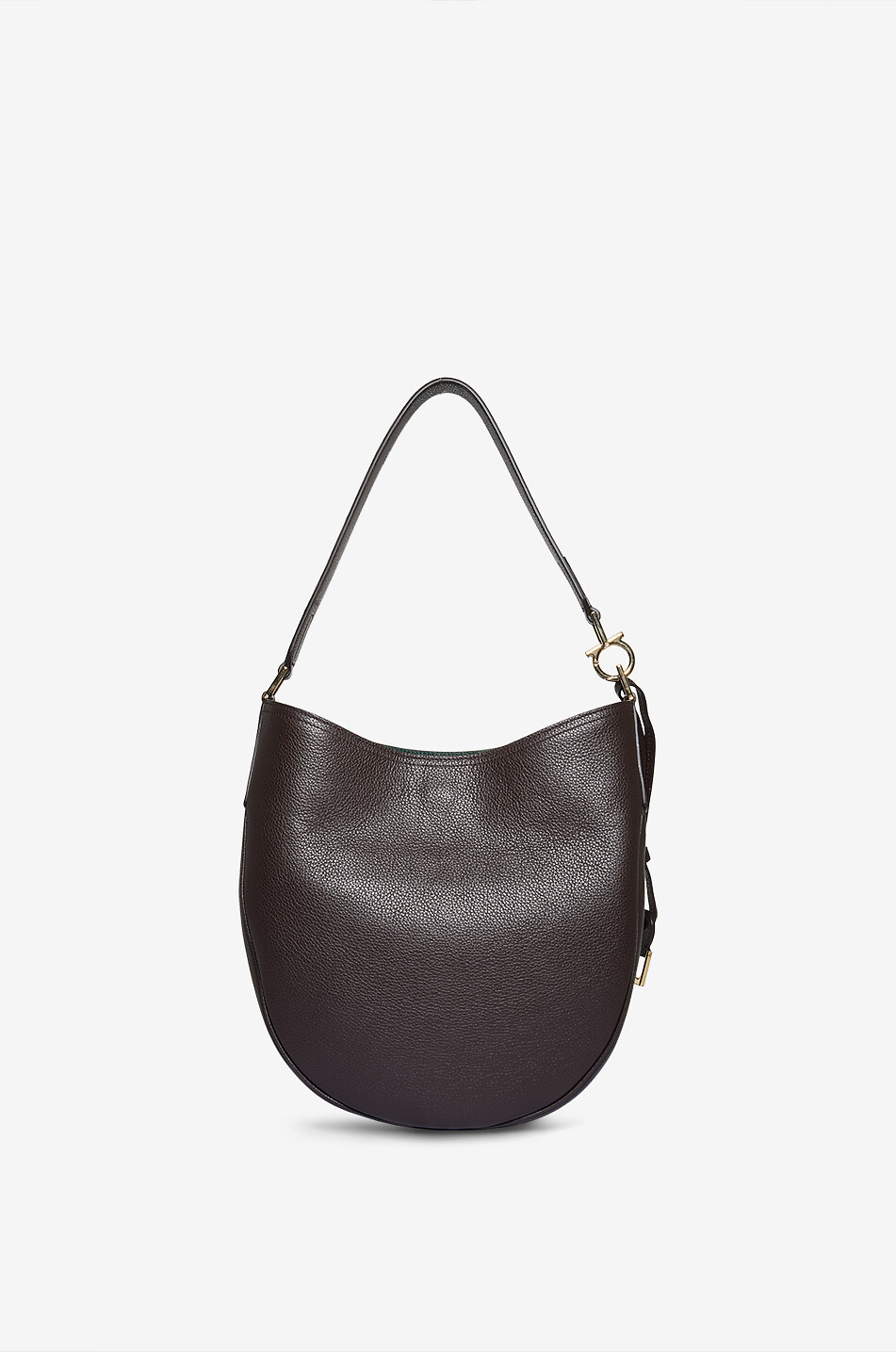 SALVATORE FERRAGAMO Smile Medium grained leather hobo bag Women BLACK 3