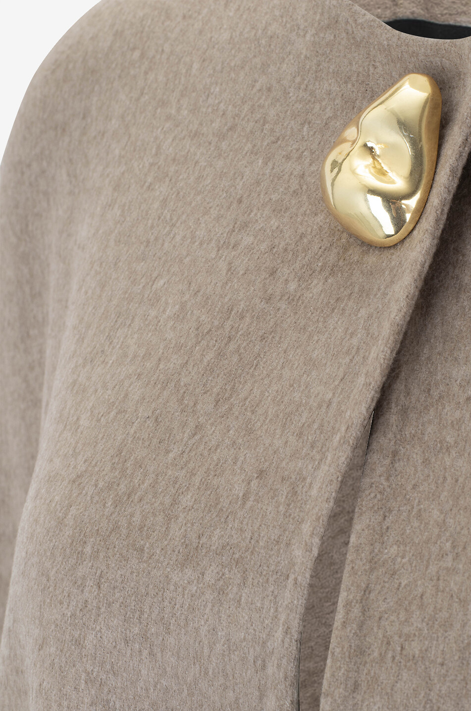 FABIANA FILIPPI Pepita cashmere cape Women BROWN 3