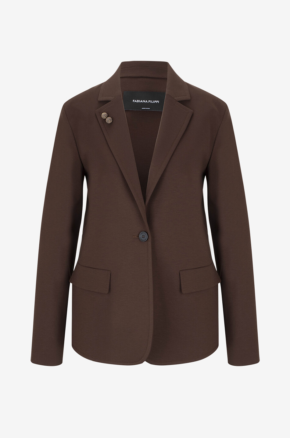 スーツ FABIANA FILIPPI Women Suit Jackets GCD220W209C4881165 Brown FABIANA FILIPPI Cropped Pinstripe Jacket | Neiman Marcus