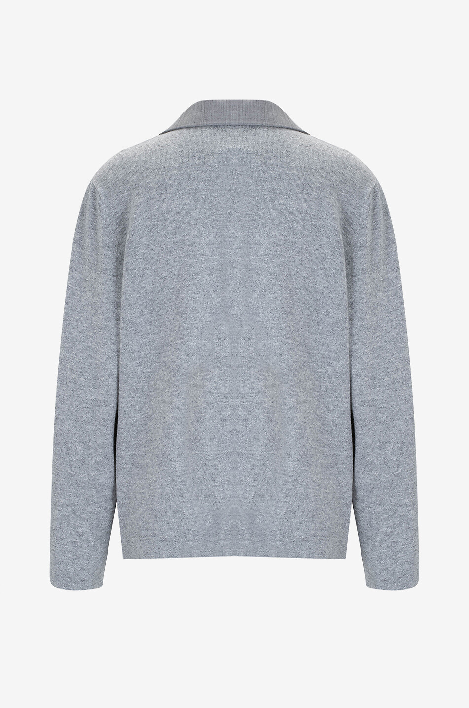 FABIANA FILIPPI Fliessender Blazer aus Cool Wool und Strick Damen GRAU 2