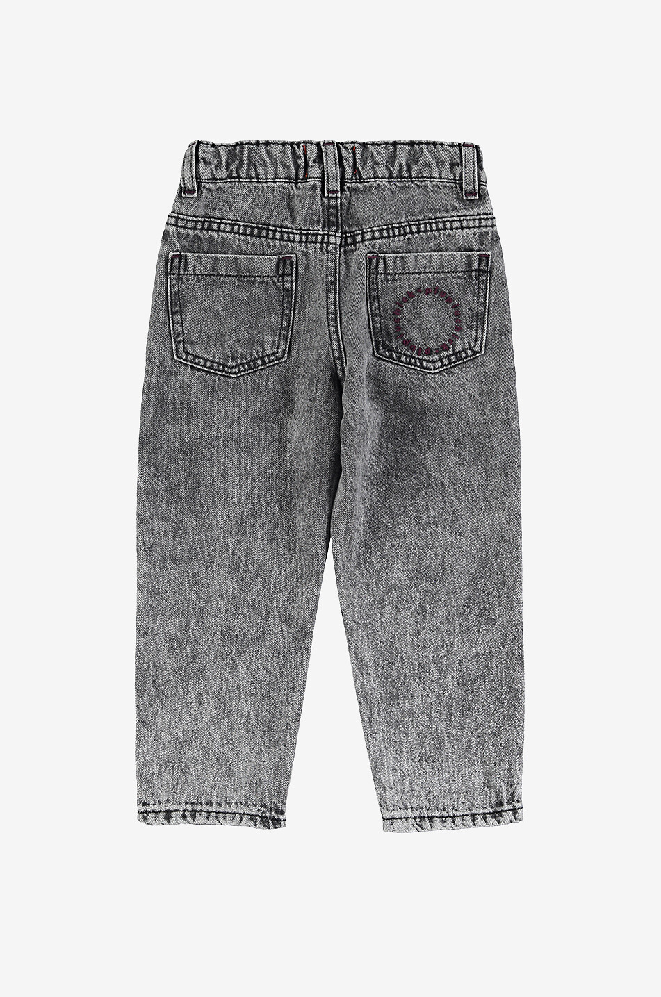 PIUPIUCHICK Faded Black faded straight-fit children's jeans Unisex DARK GREY 2