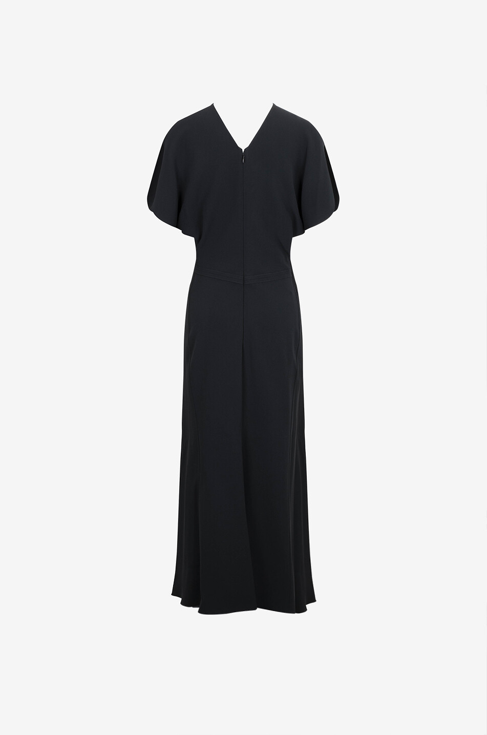 VICTORIA BECKHAM Gathered Waist midi crepe dress Women BLACK 2