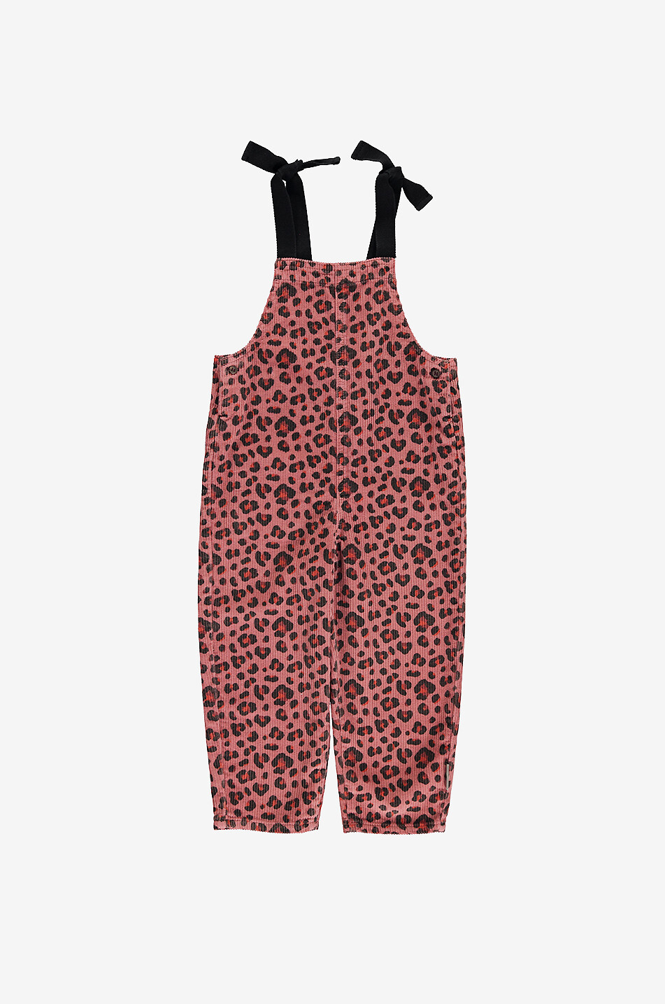 PIUPIUCHICK Leopard printed girls' corduroy dungarees Girl DARK PINK 1