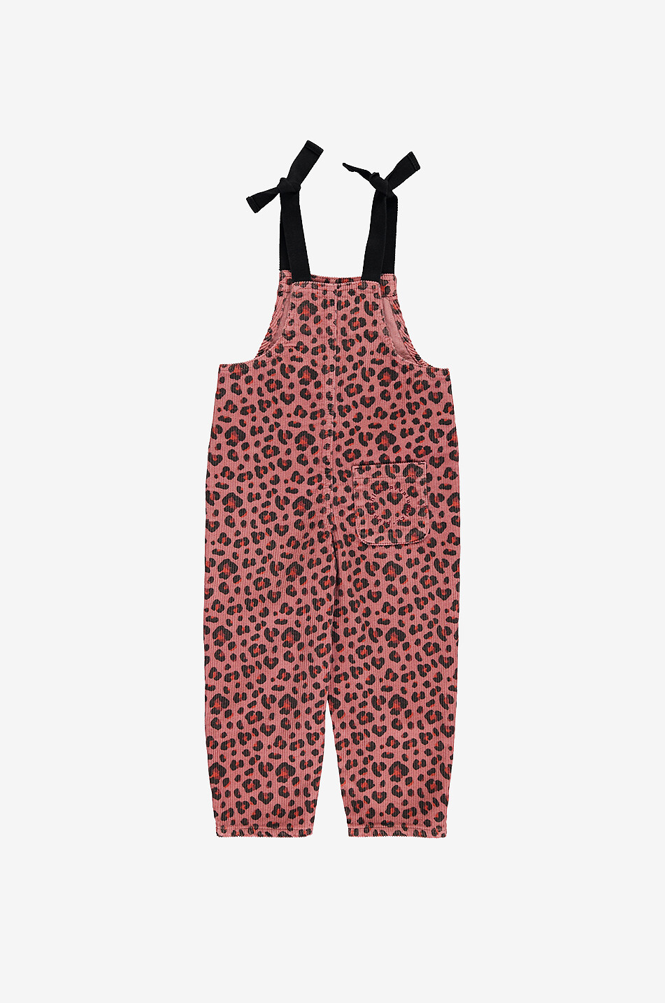PIUPIUCHICK Leopard printed girls' corduroy dungarees Girl DARK PINK 2
