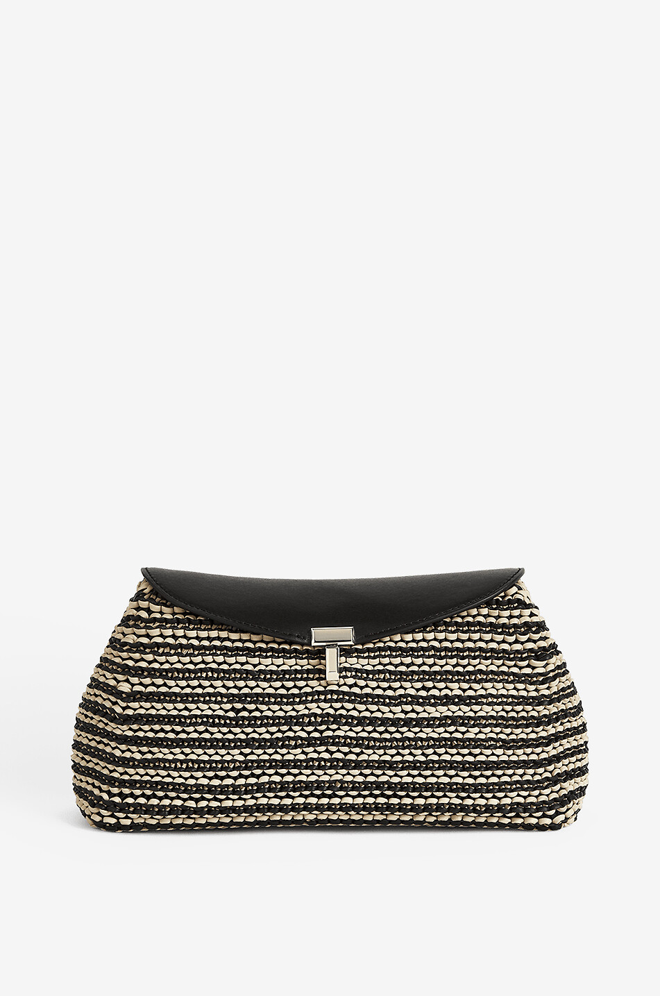 Pochette tressée en cuir T-Lock