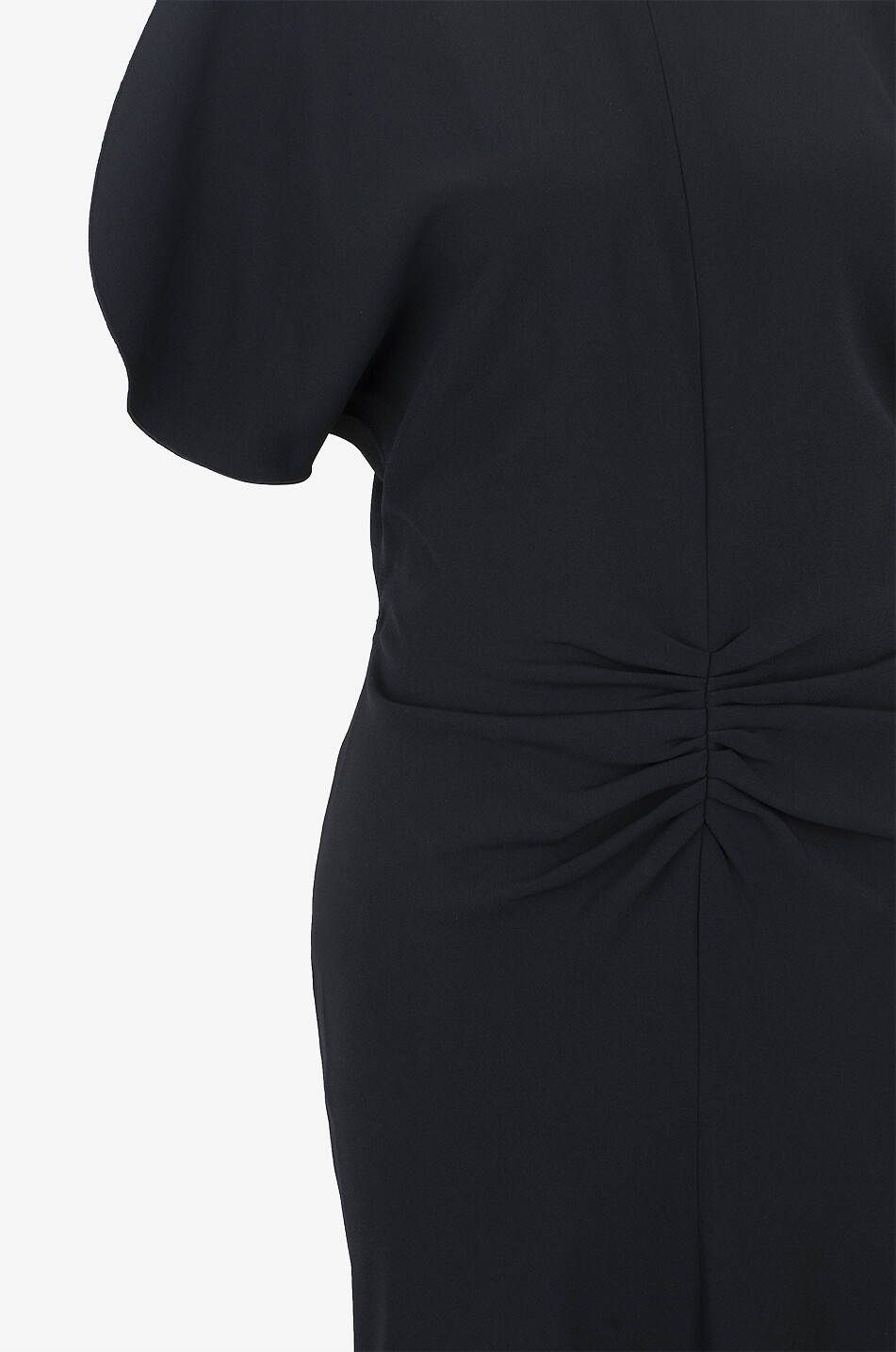VICTORIA BECKHAM Gathered Waist midi crepe dress Women BLACK 3