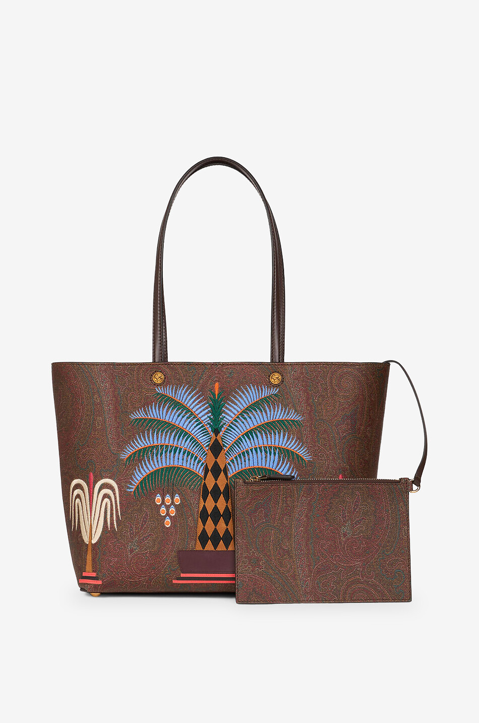 ETRO Essential x Agostini Iacurci embroidered Paisley tote bag Women MULTI COLOURED 2