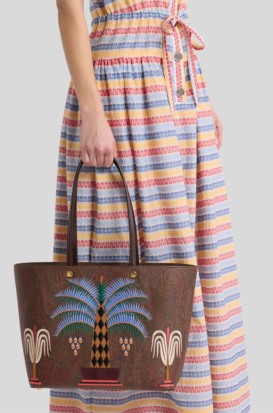 ETRO Essential x Agostini Iacurci embroidered Paisley tote bag Women MULTI COLOURED 3