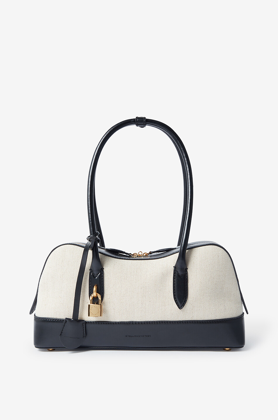 STELLA McCARTNEY Ryder canvas and faux leather shoulder bag Women EGGSHELL 1