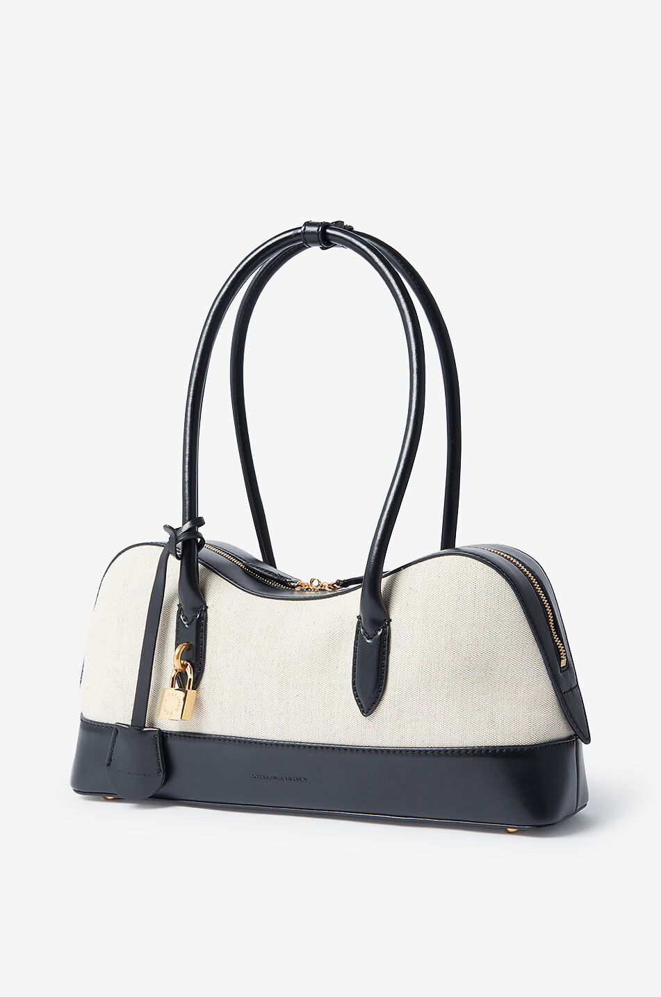 STELLA McCARTNEY Ryder canvas and faux leather shoulder bag Women EGGSHELL 2