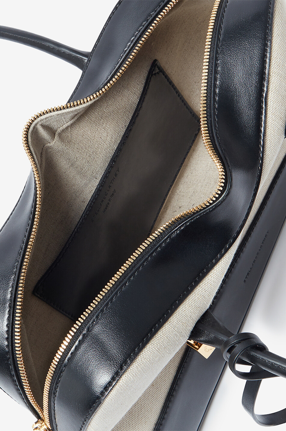 STELLA McCARTNEY Ryder canvas and faux leather shoulder bag Women EGGSHELL 4