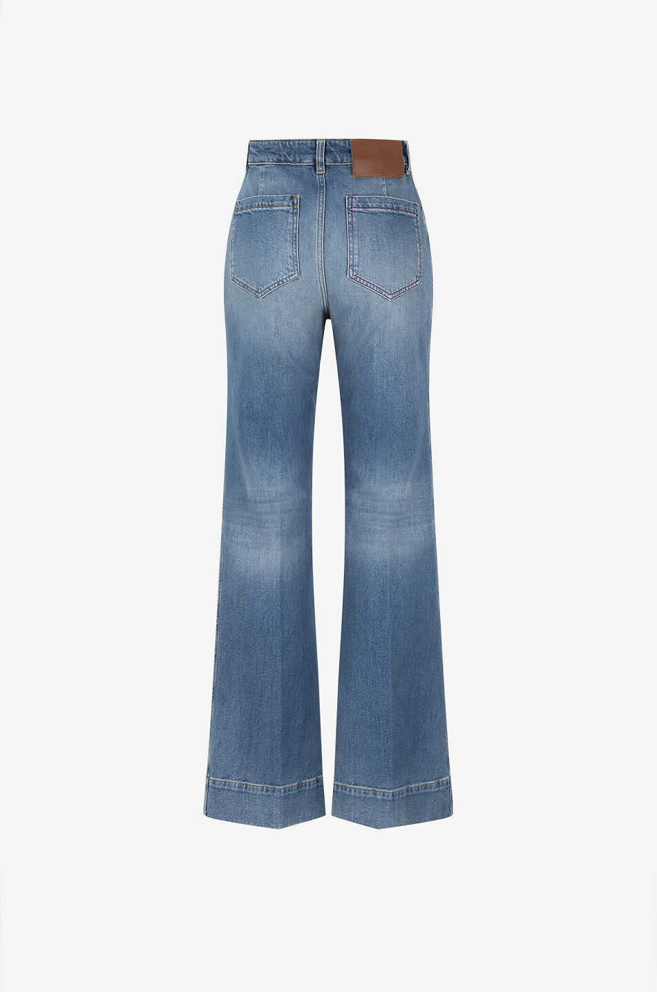 Alina Washed Blue wide-leg high-rise jeans