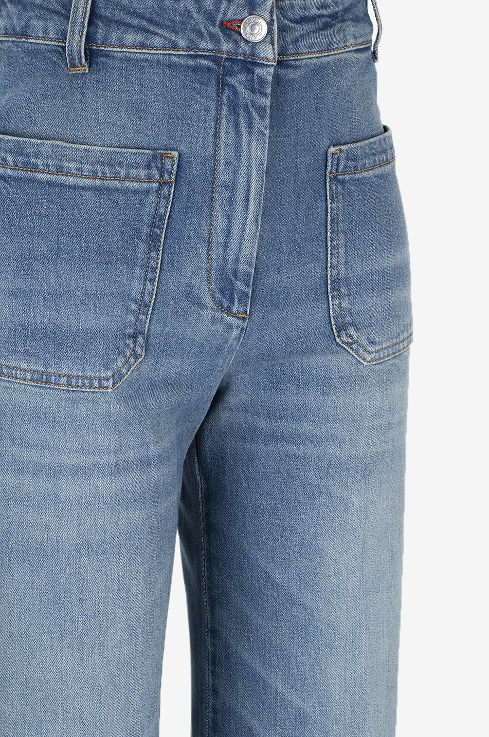Alina Washed Blue wide-leg high-rise jeans