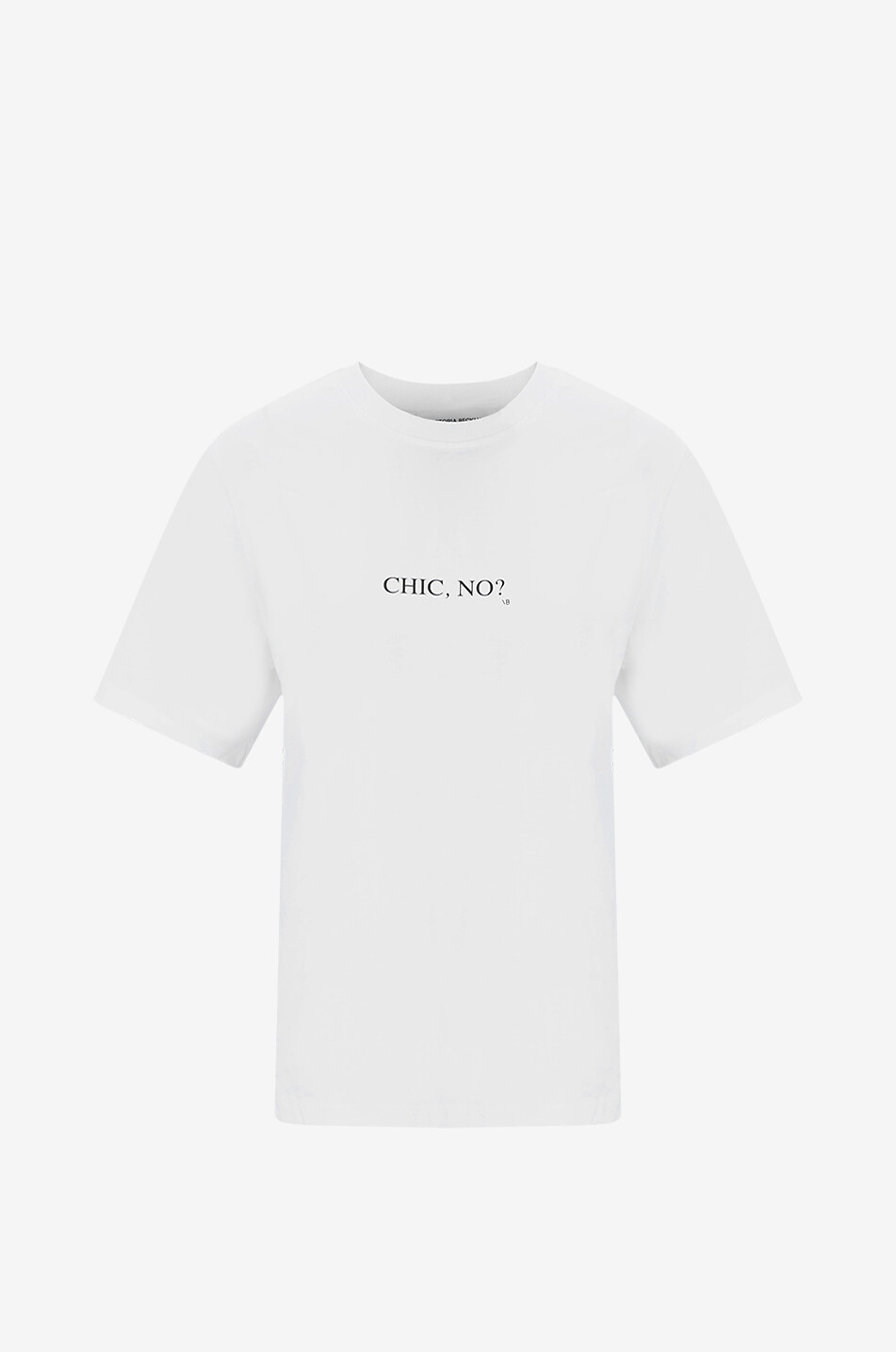 VICTORIA BECKHAM T-shirt à manches courtes imprimé Chic No? Femme BLANC 1