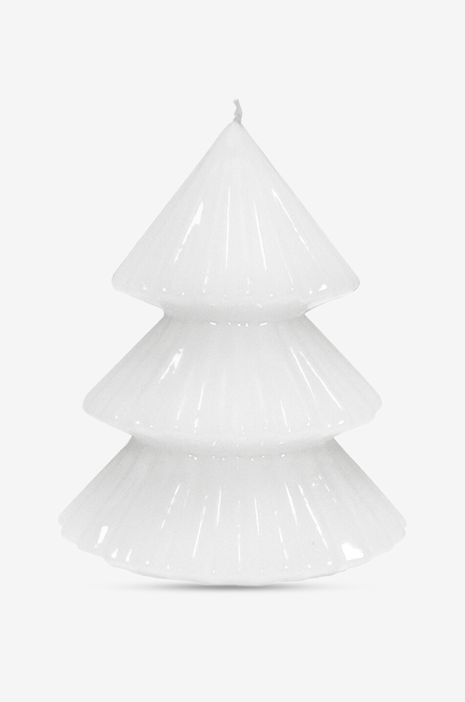 GRAZIANI Tokyo lacquered fir-tree-shaped candle - H17 Home WHITE 1