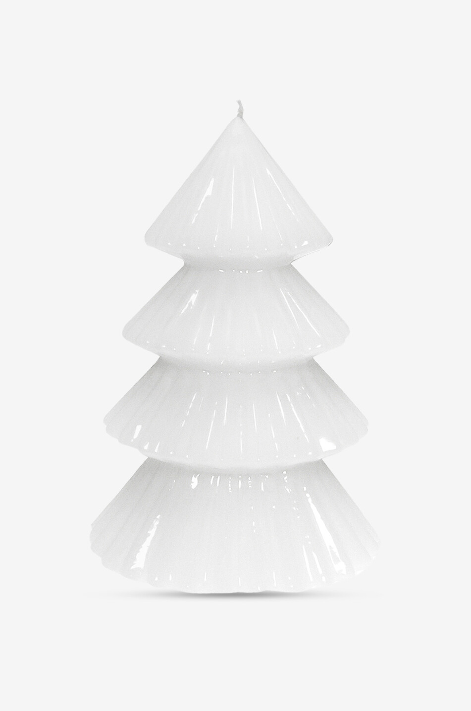 GRAZIANI Tokyo lacquered fir-tree-shaped candle - H23 Home WHITE 1