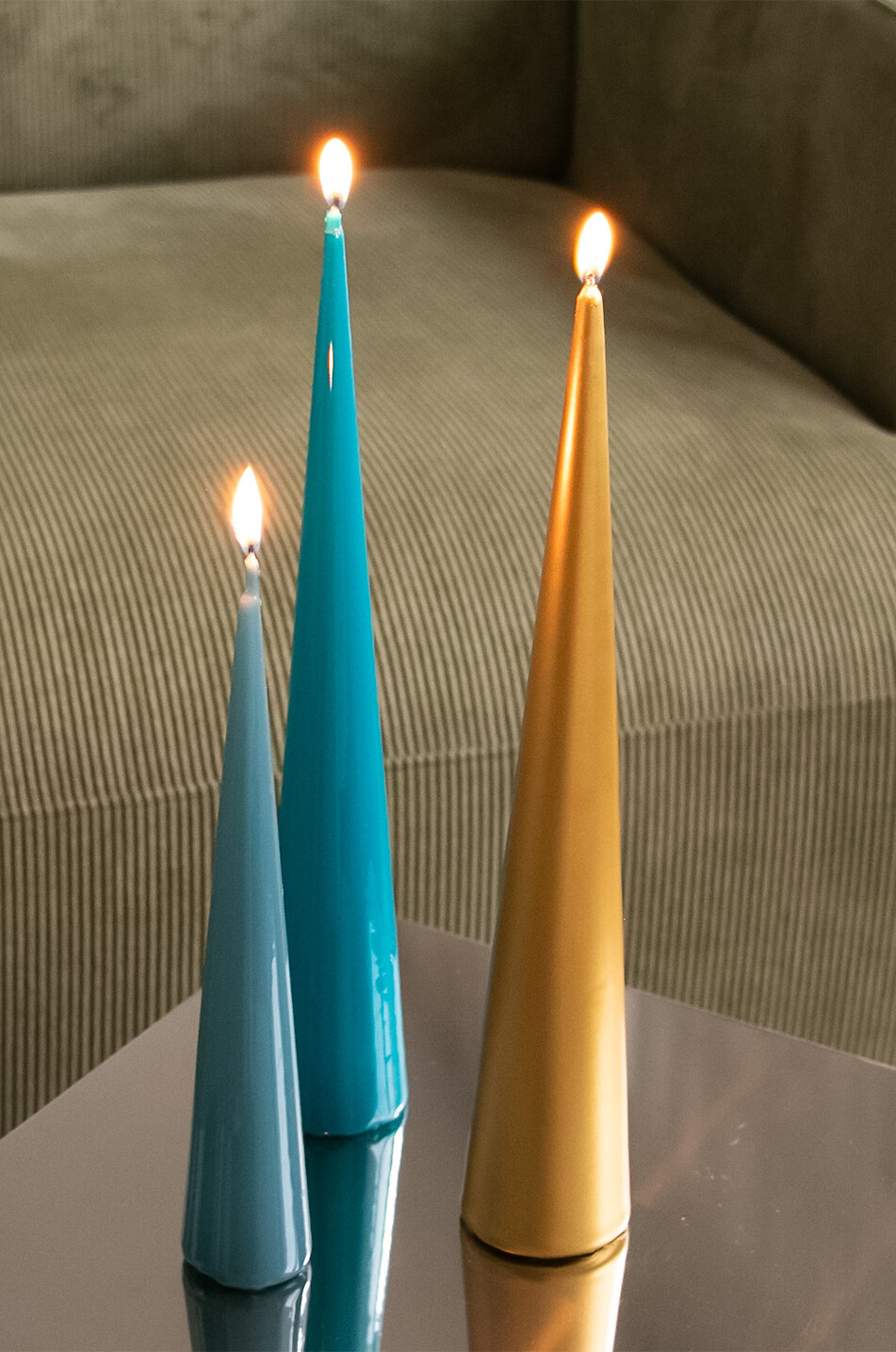 GRAZIANI Bougie sapin conique Kathmandu - H30 Maison DORE 2