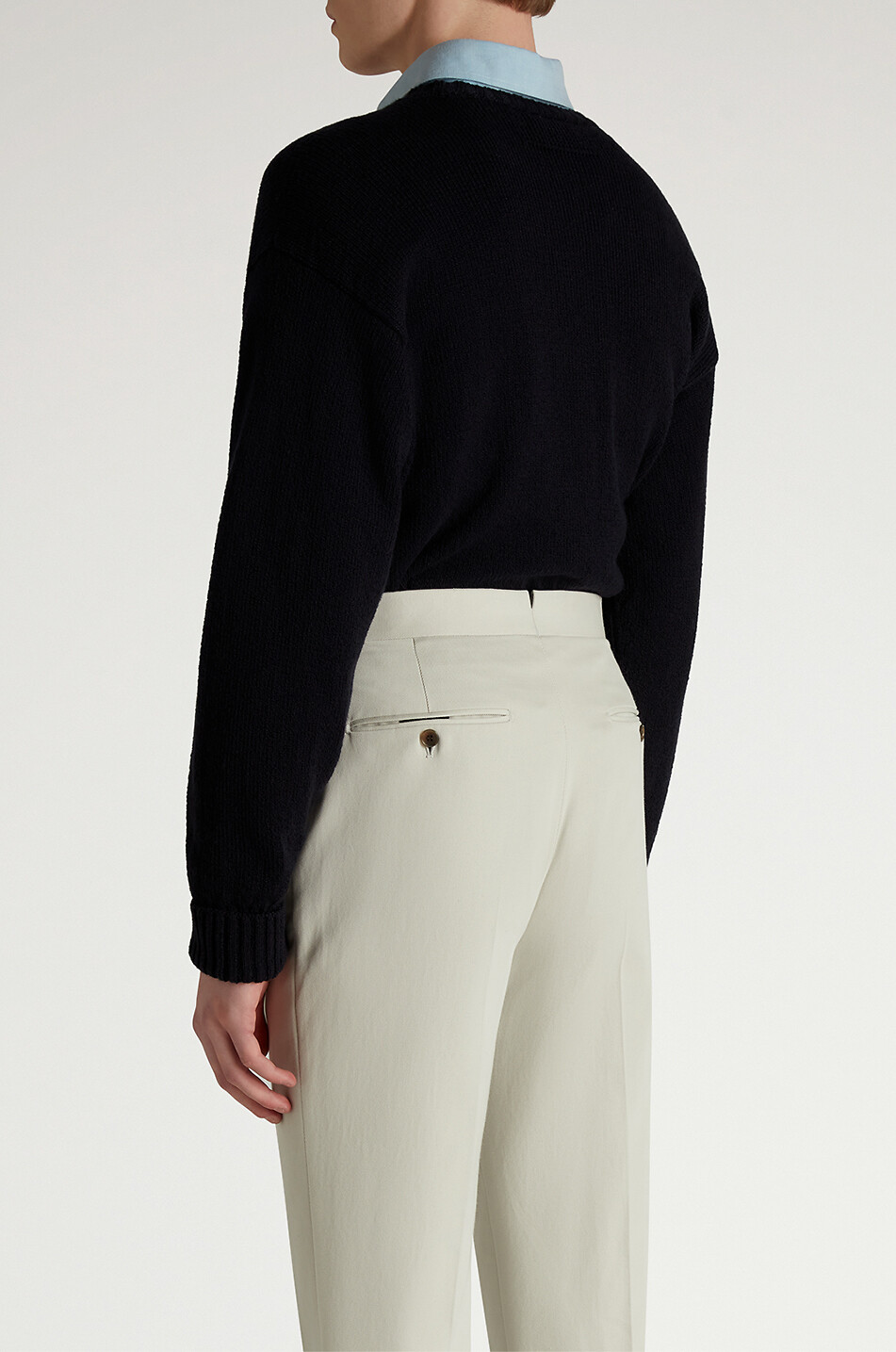 DUNHILL Rundhals-Pullover aus Baumwolle Herren DUNKELBLAU 4
