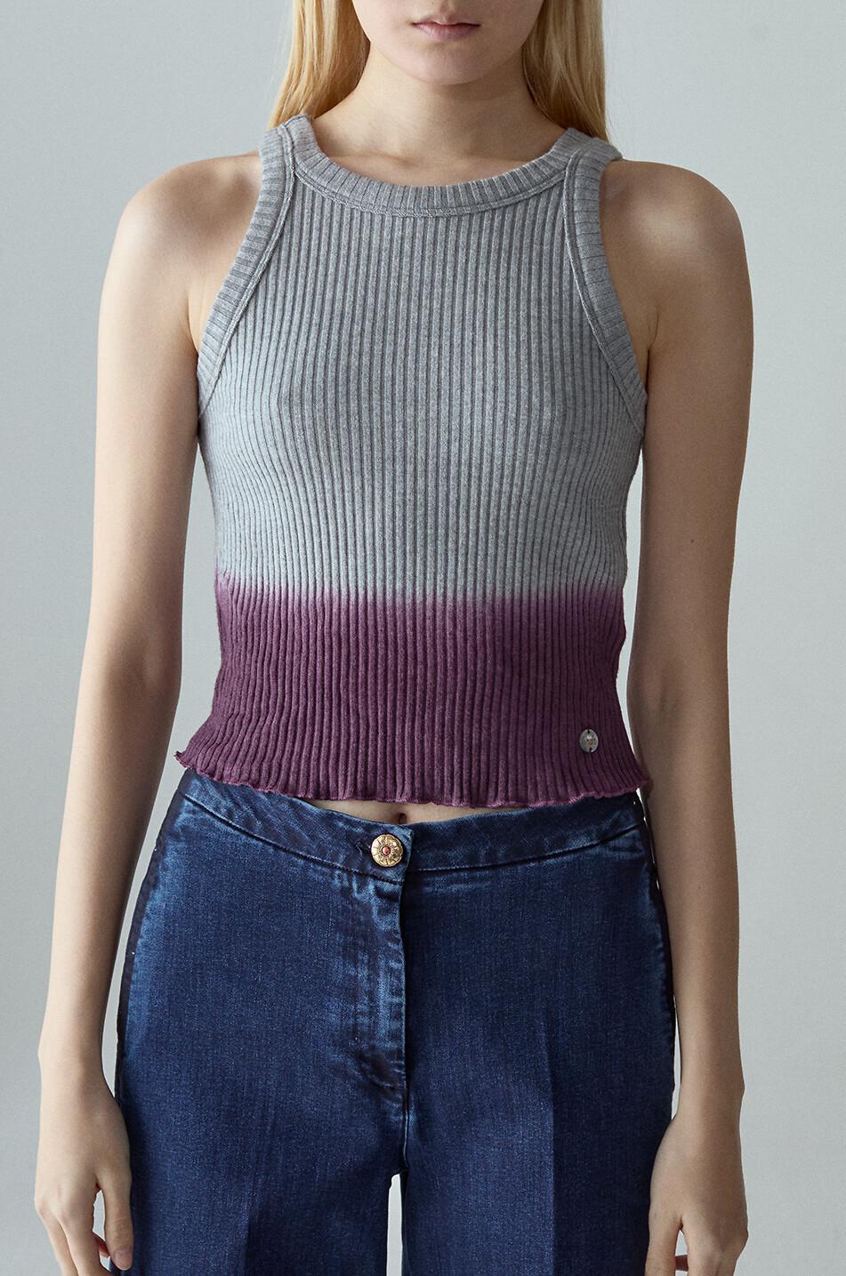 SHAFT Top à col rond en jersey tie and dye Femme ROUGE FONCÉ 3