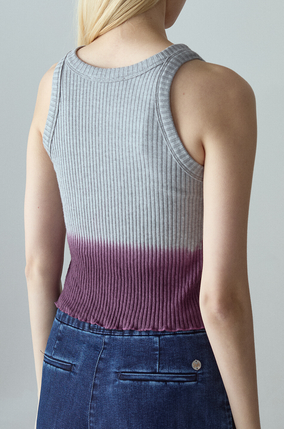 SHAFT Top à col rond en jersey tie and dye Femme ROUGE FONCÉ 4