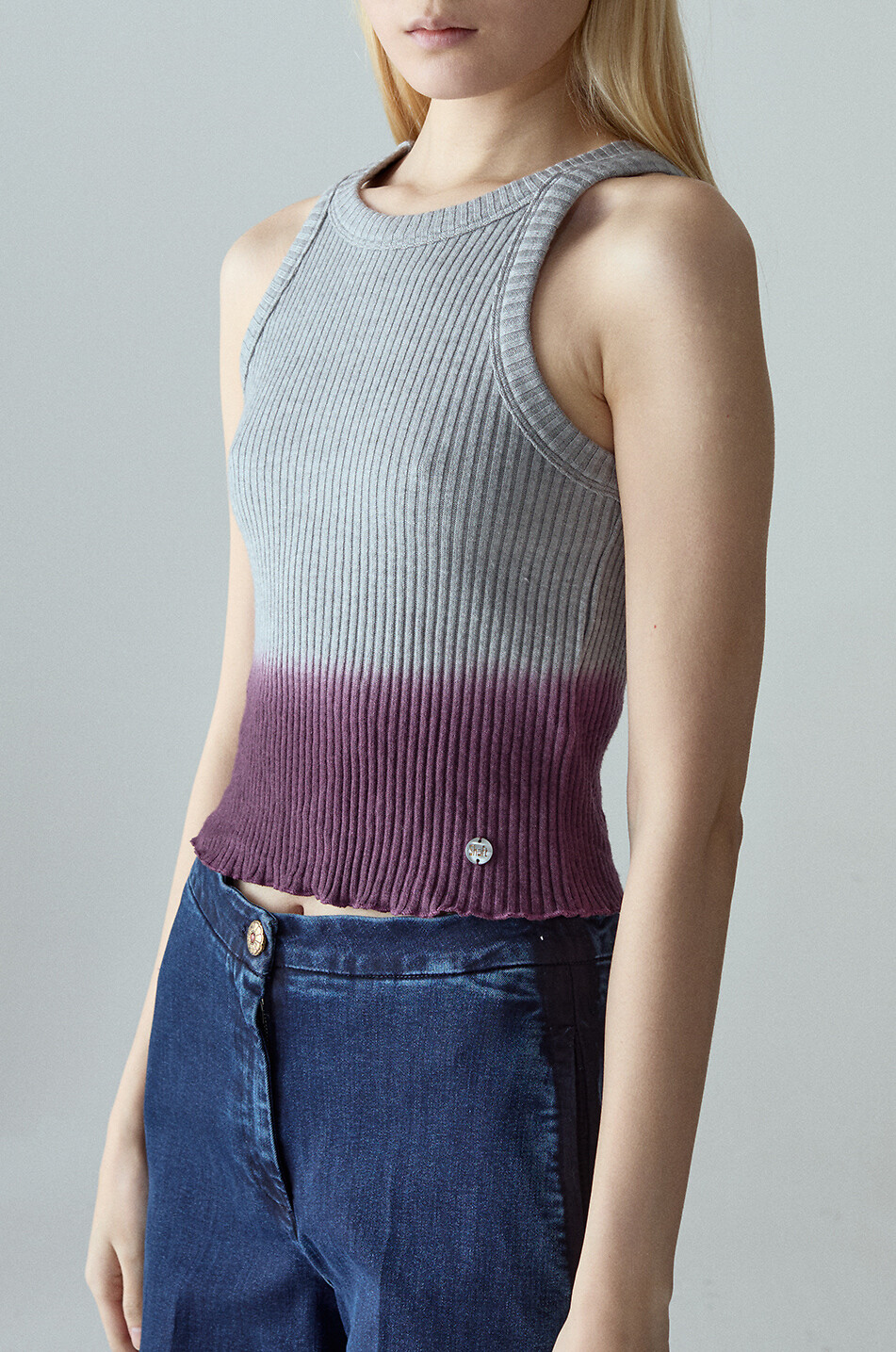 SHAFT Top à col rond en jersey tie and dye Femme ROUGE FONCÉ 5