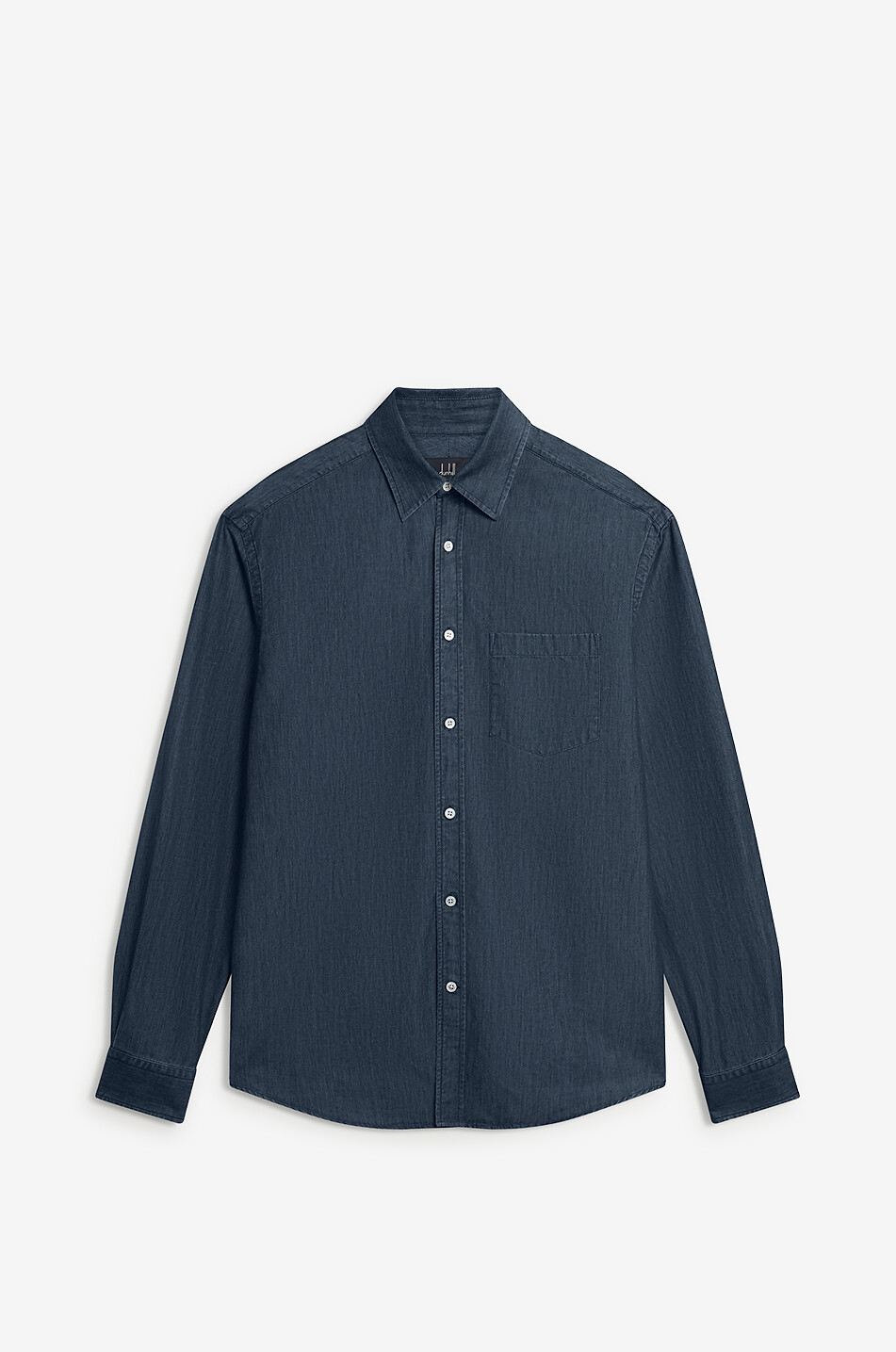 DUNHILL Long sleeve cotton blend shirt Men BLUE 1