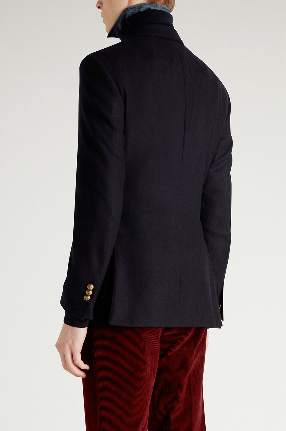 DUNHILL Zweireihiger Blazer aus Kaschmir Sports Herren DUNKELBLAU 4