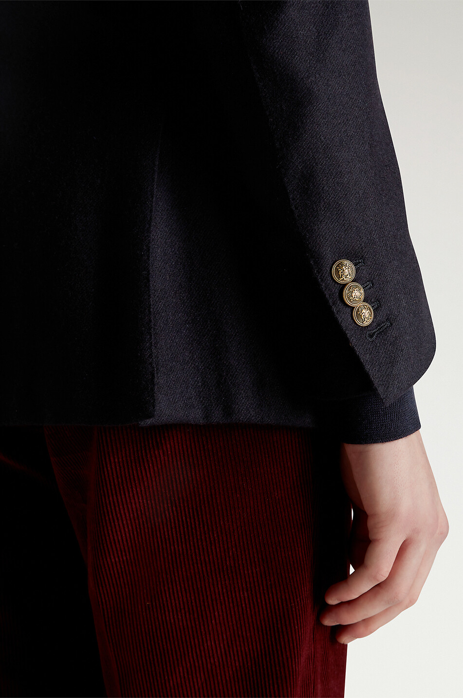 DUNHILL Zweireihiger Blazer aus Kaschmir Sports Herren DUNKELBLAU 6