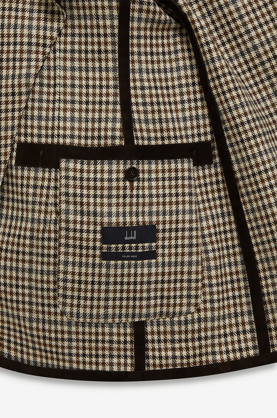 DUNHILL Einreihiger Woll- und Kaschmirblazer Gunclub Check Herren Mittle beige 8