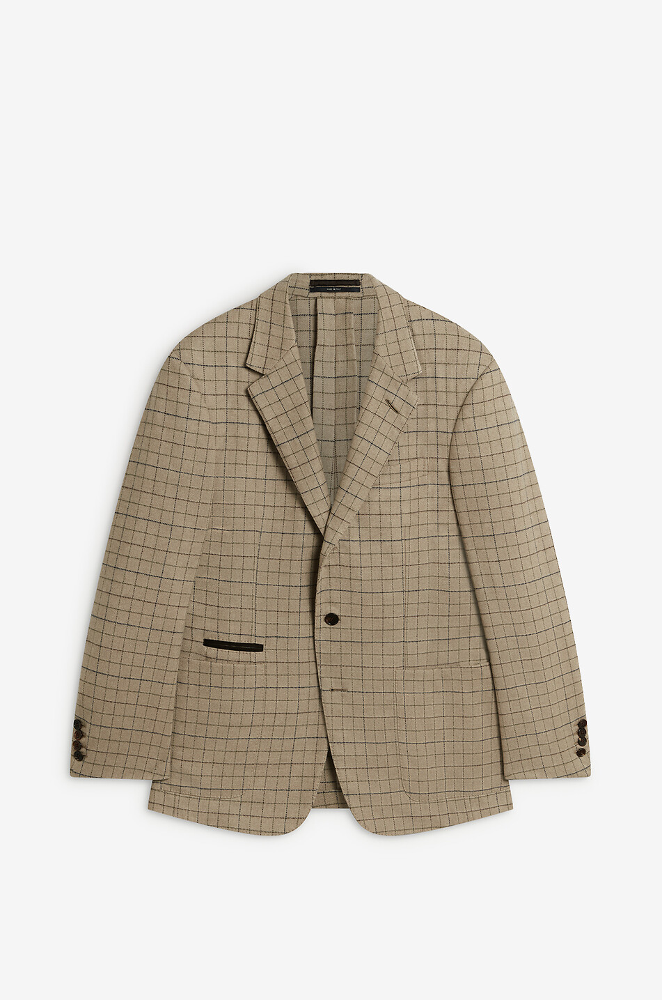 DUNHILL Einreihiger Blazer aus Wolle und Kaschmir Tattersall Bourdon Sports Herren BEIGE 1