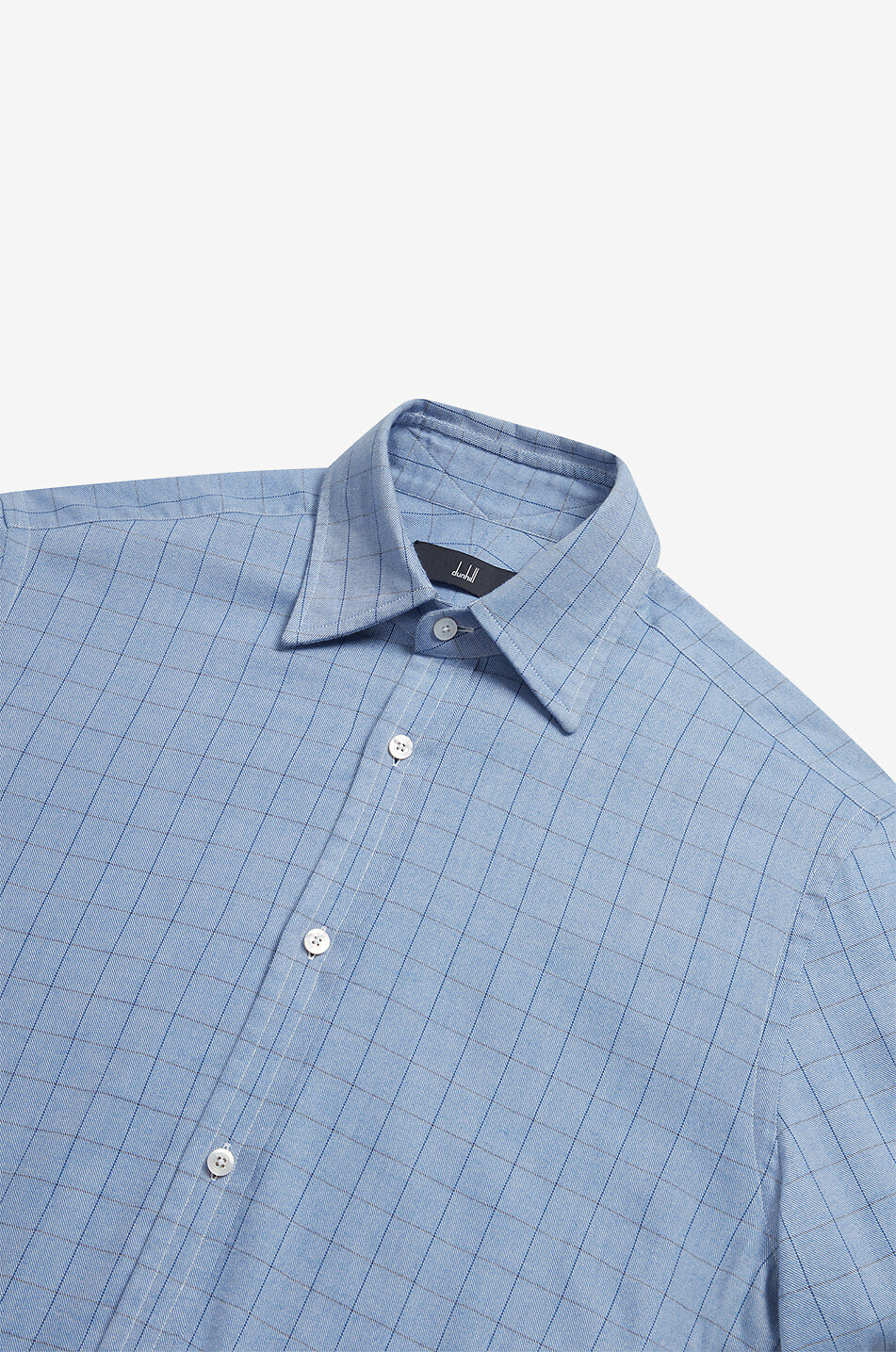 DUNHILL Giza Cash long-sleeved cotton shirt Men LIGHT BLUE 2