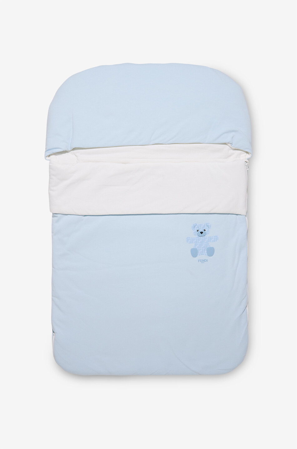 FENDI Nid d'ange bébé en jersey Fendi Bear Bébé BLEU 1