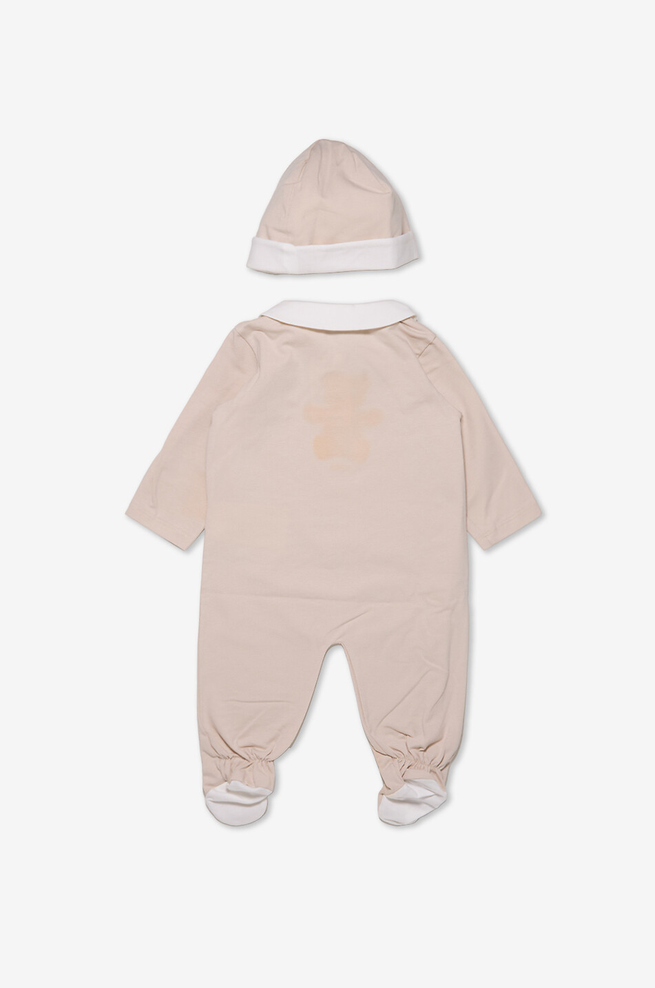 FENDI Grenouillère et bonnet en jersey bébé Fendi Bear Bébé BEIGE 2