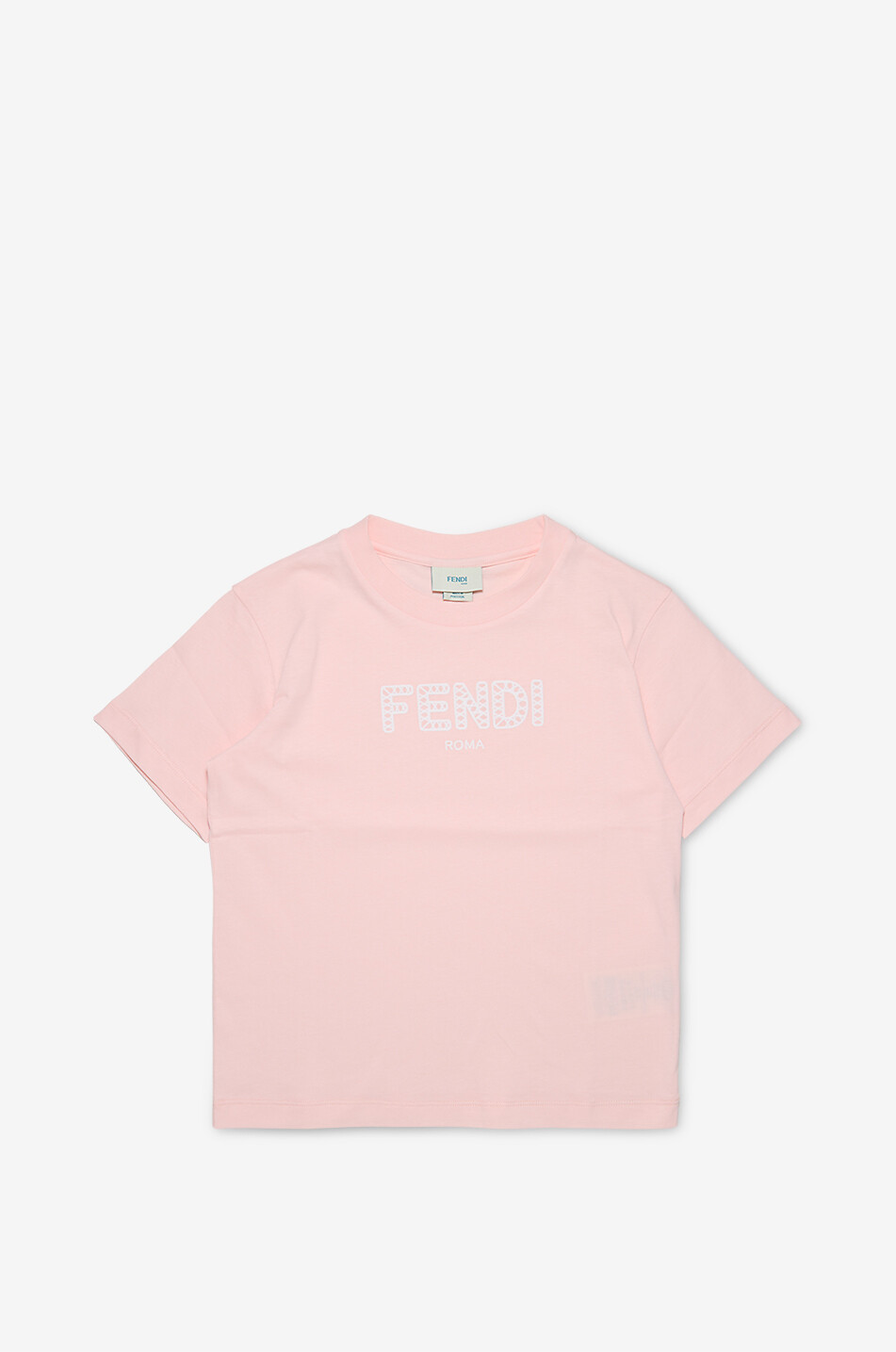 FENDI T-shirt à manches courtes fille brodé FENDI ROMA Fille ROSE 1