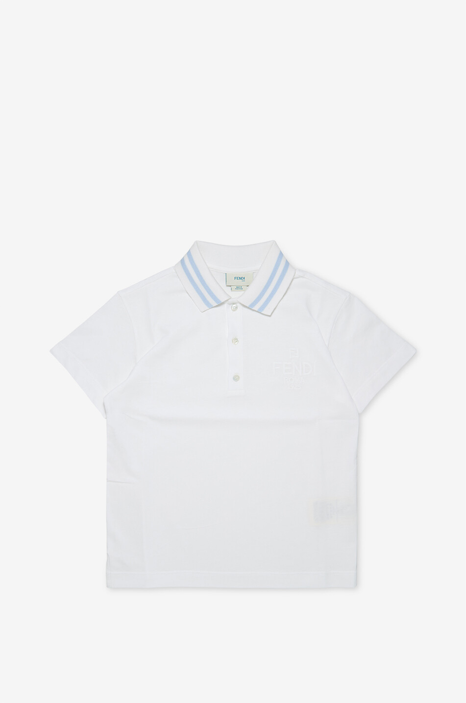 FENDI Polo en jersey à manches courtes garçon FF Fendi Roma 1925 Garçon BLANC 1