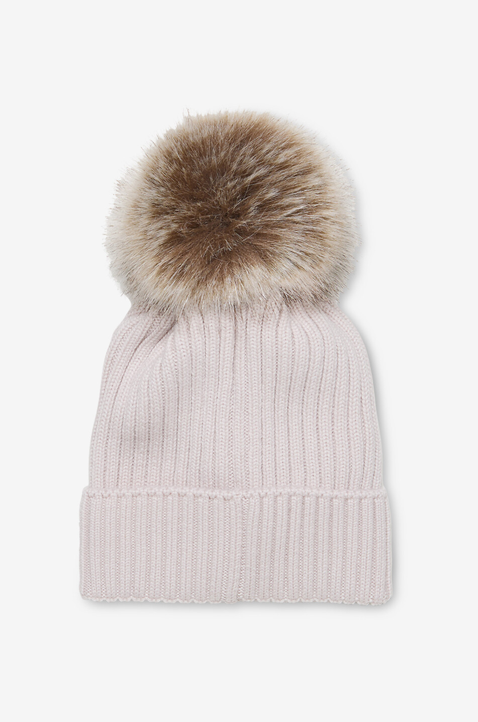 MONCLER Mädchen-Ripstrick-Mütze aus Wolle mit Pompon und Logopatch Mädchen ROSA 2