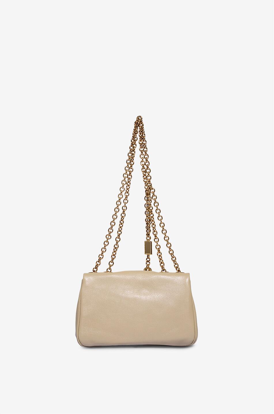 CHLOE Sac porté épaule en cuir grainé souple Chloé Heritage Small Femme BEIGE 3