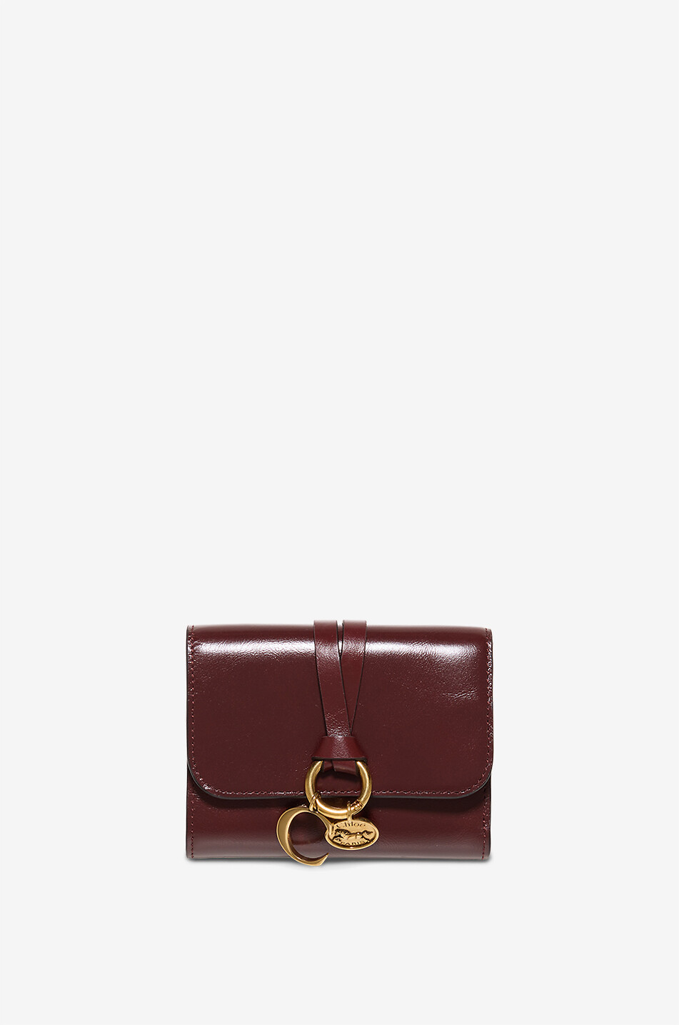 Petit portefeuille en cuir brillant Alphabet